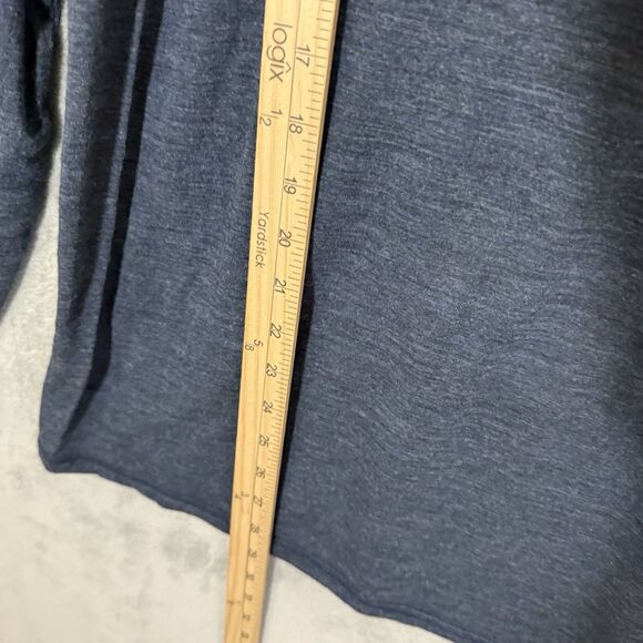 Mack Weldon T Shirt Mens L Blue Long Sleeve Merino Wool Cashmere Blend Stretch - Picture 5 of 7